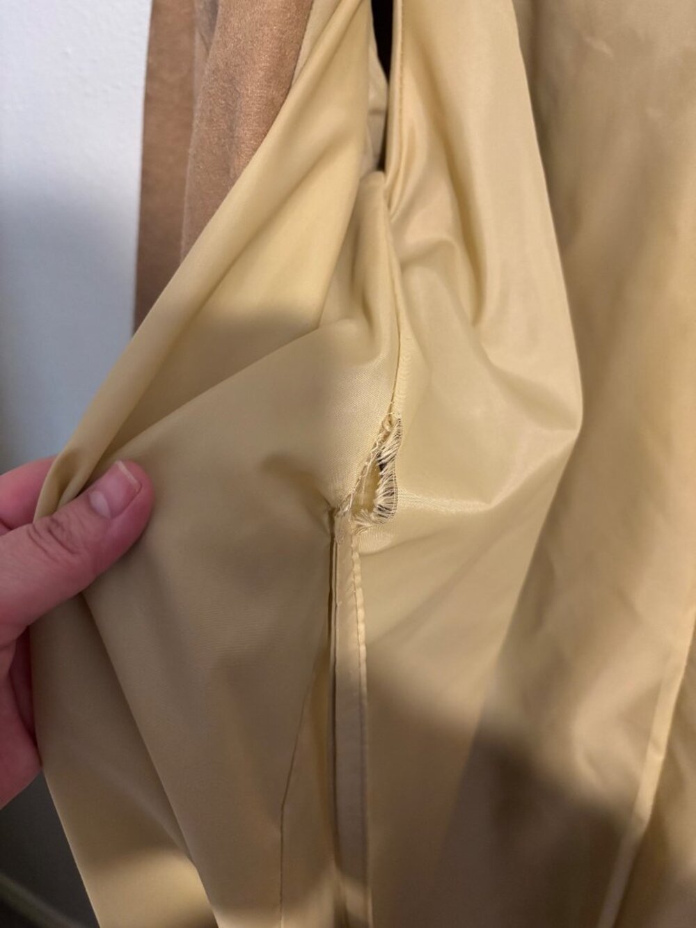 Foxland By Lanson Tan Wrap Trench Coat Belted Made In USA Union Label Vintage M - Picture 11 of 13